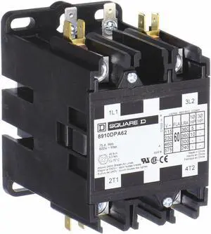 SQUARE D 8910DPA92V02 120VAC Non-Reversing Definite Purpose Contactor 2P 90A