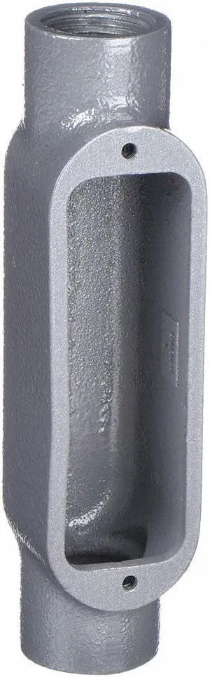 HUBBELL KILLARK OC-2M Conduit Outlet Body, Iron, C, 3/4 In., Color: Gray