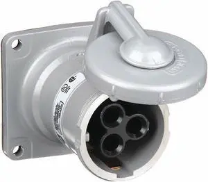 HUBBELL WIRING DEVICE-KELLEMS HBL4100RS1W Pin and Sleeve Receptacle,100A,600VAC