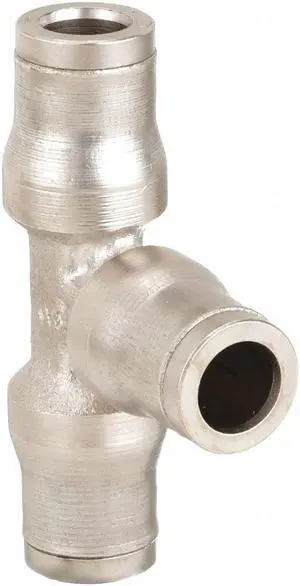 LEGRIS 3604 60 00 Nickel Plated Brass Union Tee, 3/8 in Tube Size