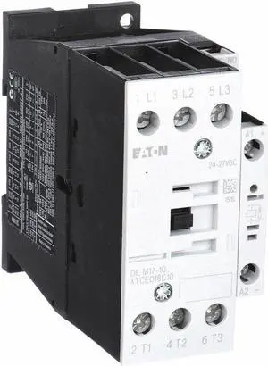 EATON XTCE018C10TD IEC Magnetic Contactor, 3 Poles, 24V DC, 18 A, Reversing: No