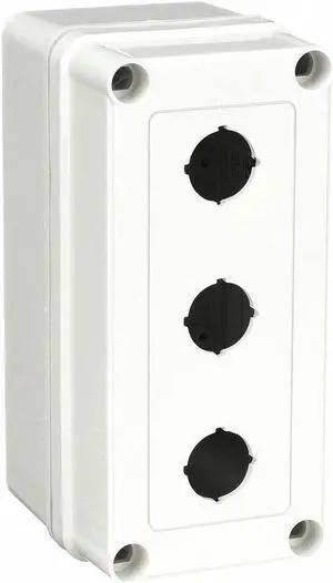 HOFFMAN VM733-PBM3 Pushbutton Enclosure,22mm,6.38 in. H