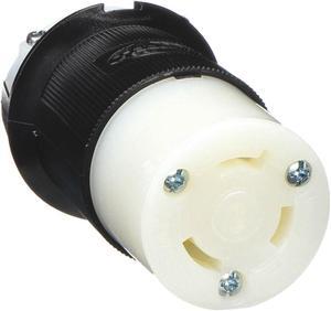 HUBBELL WIRING DEVICE-KELLEMS HBL2643 Locking Connector, L8-30R, 30 A, 480V AC,