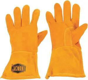 IRONCAT 6030/L Welding Gloves, Gauntlet Cuff, Straight Thumb, A Cowhide, L, 1 PR