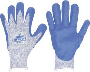 MCR SAFETY 9672DT5XS Cut Resistant Coated Gloves, A6 Cut Level, Foam Nitrile,