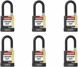 ABUS 20078 Keyed Padlock,3/4"W x1-1/2"H Shackle,PK6