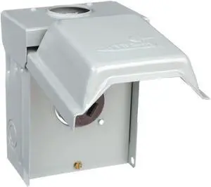 GE U050 Steel Unmetered Surface Power Outlet, 7-1/8 in H, 5-3/16 in D, NEMA 3R