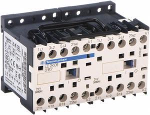 SCHNEIDER ELECTRIC LC2K0901B7 Miniature IEC Magnetic Contactor, 3 Poles, 24 V