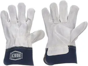 PIP IC6/S Leather Palm Gloves, Cowhide, Safety Cuff, Wing Thumb, Full Finger,