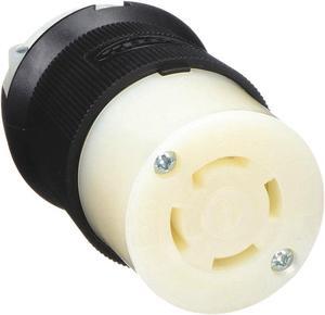 HUBBELL WIRING DEVICE-KELLEMS HBL2763 Locking Connector, L19-30R, 30 A,