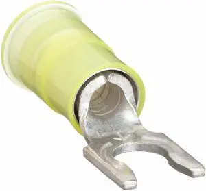 3M MNG10-14FLX Fork Terminal, 1/4 in Stud Size, 10 AWG, 600 V, Nylon Insulated,