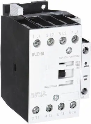 EATON XTCF045C10A IEC Magnetic Contactor, 4 Poles, 120 V AC, 25 A, Reversing: No