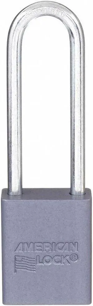 AMERICAN LOCK A32KA Lockout Padlock, KA, Silver, Shackle Dia.: 1/4 in