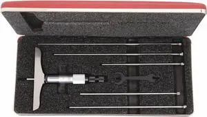 STARRETT 445BZ-6RL Depth Micrometer,0 to 6"