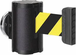 LAVI INDUSTRIES 50-3010MG/WB/SF Retractable Belt Barrier, Black, 10 ft Length,