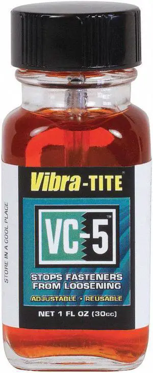 Vibra-tite VC-5 Series High-Strength Threadlocker, Red Liquid, 30mL Bottle 21830