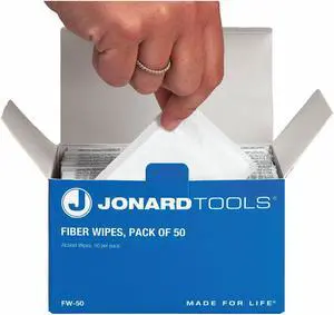 Jonard Tools Fiber Wipes,Optical Fiber Cleaning,PK50  FW-50