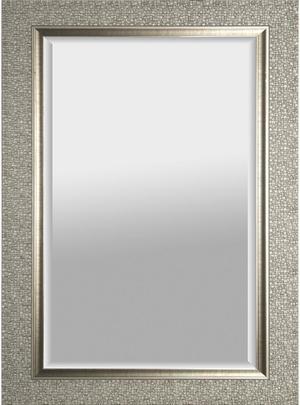 Lorell Mosaic Border Hanging Mirror - 2" Length - Silver Gray