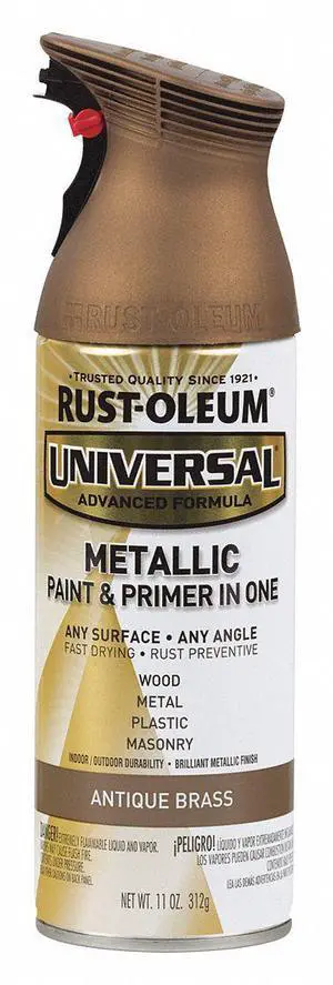 RUST-OLEUM 260728 Spray Paint, Antique Brass, Gloss, 11 oz.