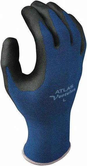 SHOWA 380XL-09 Coated Gloves, Foam Nitrile, Smooth, Palm, 4 Abrasion Level,