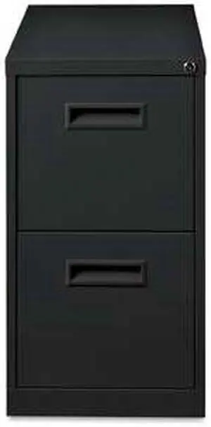 Lorell Mobile Pedestal Recessed Pull F/F 15"x19"x27-3/4" Black 67741