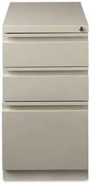 Lorell Mobile File Pedestal 15" x 19.9" x 27.8" - Steel  Putty