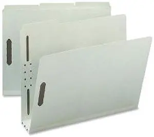 Nature Saver SP17218 Pressboard Fastener Folder - 8.50" Width x 11" Length Sheet Size - 3" Expansion - 2 Fastener - 2" Folder Fastener Capacity - Gray/Green - 25 / Box, 1 Box