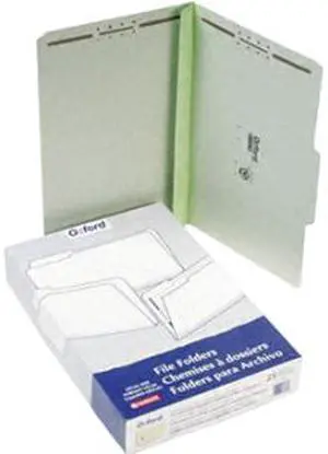 Tops Pendaflex 17178 Pressboard Folders with two 1 in.Cap Fasteners  Letter  Green  25/box