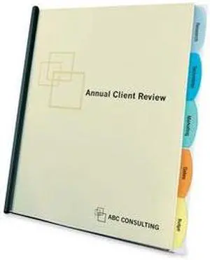 GBC Polypropylene View-Tab Report Cover Binding Bar Letter Holds 20 Pages Clear 55766