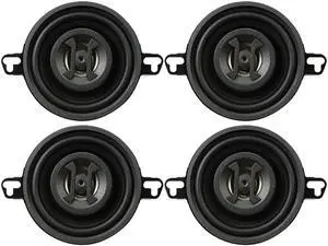 (Pack of 4) Hifonics ZS35CX Zeus 3.5" Coaxial Speaker ,BLACK