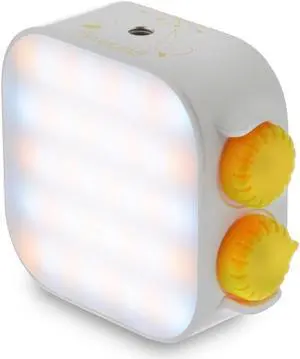 Genaray Rechargeable RGB Video Light | 360° Full Color Photography Lighting | 2000mAh Li-ion Battery | CCT & HSI Modes | LED Lights Control Knobs | 2500-9900K CCT Range | 1/4-20 Mount Socket(White)