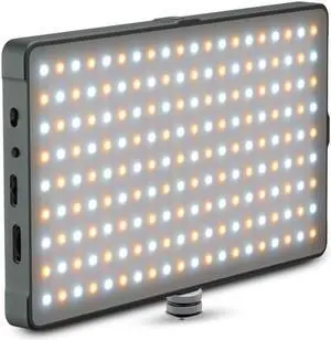 Genaray Pocket RGB Video Light Panel 10000mAh Li-ion Rechargeable Battery LED Portable Camera Video Light RGB Color Panel Lights with Cold Shoe Mount for DSLR Cameras Photography Lighting