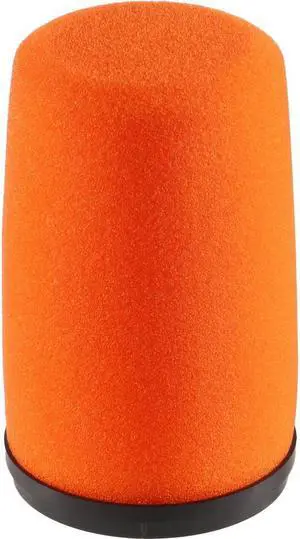 Auray High-Density Foam Replacement Windscreen for Shure SM7 Microphones  Orange, Reduces Plosives & Breath Noise with Snap-On Design  Perfect for Studio Recording, Broadcasting, and Podcasting