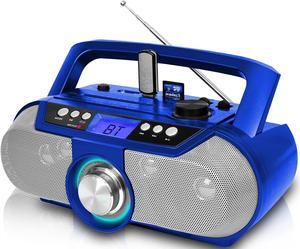 New Technical Pro Rechargeable Bluetooth Solar Powered Portable Speaker with USB / SD Inputs, 30 Feet Bluetooth Range, Lightweight & Compact Design.