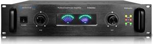 Technical Pro 6000 Watts Professional Portable PA System, 2 Channel Digital Stereo Power Amplifier with Bluetooth for Home Speaker Systems