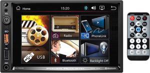 Power Acoustik PL-700HB 2 DIN AUX/USB Media Player Bluetooth Android Phone Link