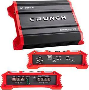 Crunch GP-2000.2 Ground Pounder 2000 Watt 2-Channel Amplifier Car Stereo Amp