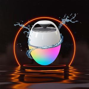 Portable Rechargeable Bluetooth Pool Speaker - 8 Patterns Colorful Lights, IP68 Waterproof, 360° Surround Stereo Sound, Built-in Microphone, 2500mAh Battery, Wireless Speakers by Technical Pro
