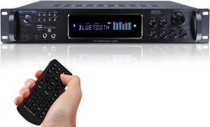 2500 Watts Digital Hybrid Amplifier, Preamp/Tuner with USB SD Card Inputs, FM Radio, Recorder, Bluetooth, & Remote Control by Technical Pro