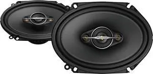 Pair of PIONEER A-Series TS-A6881F, 4-Way Coaxial Car Audio Speakers, Full Range, Clear Sound Quality, Easy Installation and Enhanced Bass Response, Black 6 x 8 Oval Speakers