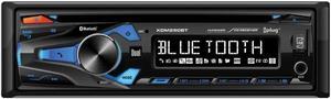 Dual Single DIN Fixed Face CD/MP3 Player AM/FM Receiver with Bluetooth, USB Input, Voice Activation, and Smart App Integration