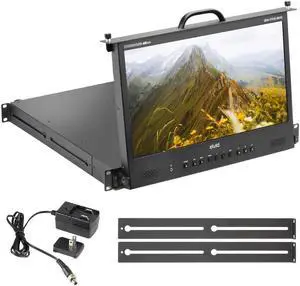 17.3" Rack-Mountable LCD Monitor  Professional Video Production Monitor with HDMI, HDR Support, 3D LUT Loading, Ethernet Control, Integrated Waveform & Vectorscope, Wide Viewing Angle
