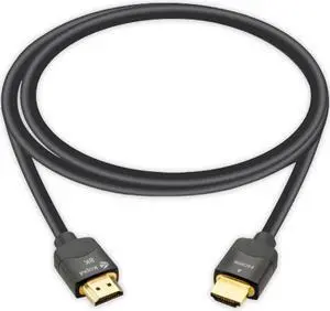 8K HDMI Cable, 3.3 ft  Premium Ultra High-Speed with 48 Gb/s bandwidth, triple-layer shielding, gold-plated connectors, flame-resistant -Ideal for UHD home theater and professional video setups