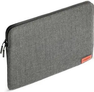 Ruggard LuxeWeave 16" Laptop Sleeve Padded Plush Interior, Water-Resistant 600D Nylon, Wide-Access Zipper, Slim Protective Case for 16" MacBook Pro & Most 16" Laptops, Ash Gray
