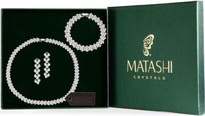 Fashion Jewelry Rhodium Plated Earrings, Bracelet & Necklace Gift Set by Matashi