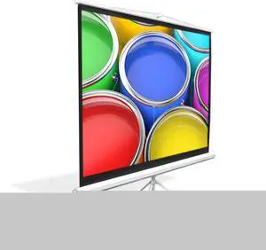Pyle PRJTP84 Floor-Standing Portable Tripod Manual Projector Screen (84-Inch)