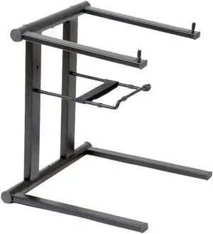Universal Portable Foldable Professional DJ Laptop Stand with Second Accessory Tray