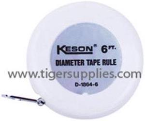 KESON D18646 6 ft Wrap-a-Round/Diameter Tape Measures, 1/4 in Blade