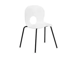 HERCULES Series 770 lb. Capacity Designer White Plastic Stack Chair with Black Frame HERCULES Series 770 lb. Capacity Designer White Plastic Stack Chair with Black Frame
