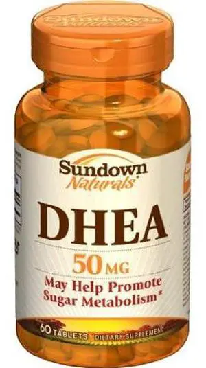 Sundown DHEA Energy Enhance Dietary Supplement Tablets, 50 mg, 60-Count Bottles (Pack of 3)